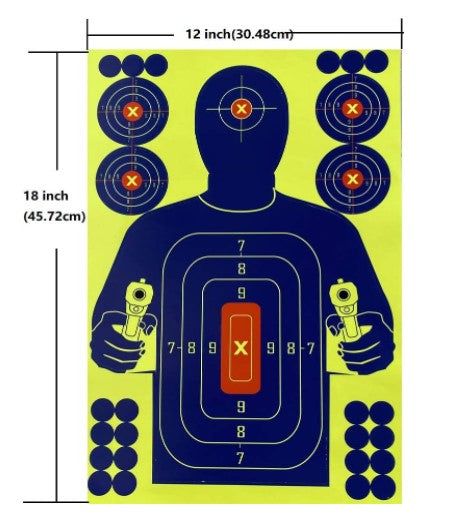 12x18 Inch Splatter Target Sheets, Adhesive Splatter Reactive Paper (10 Packs)