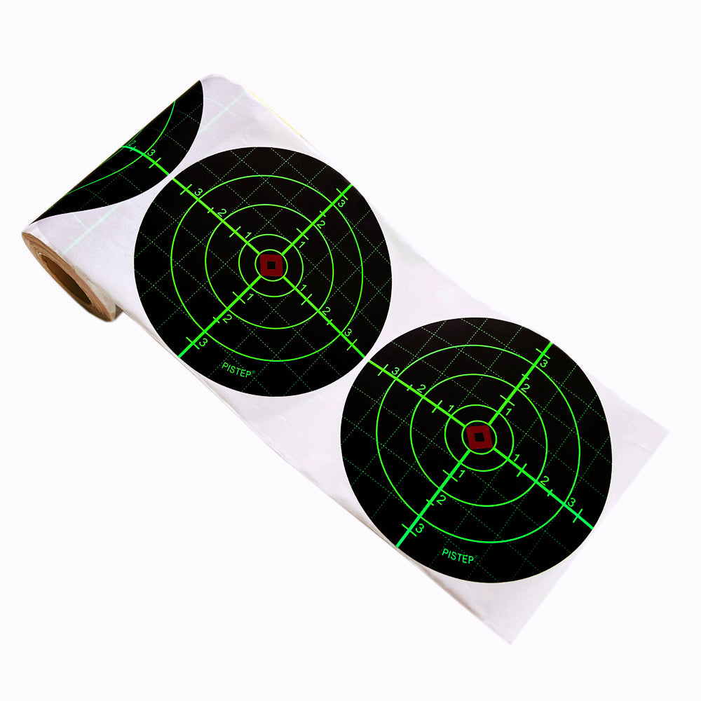 6 Inch Splatter Targets Roll 100 PCS Target Stickers (Green Burst ...