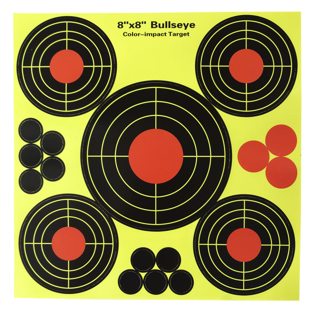 Reactive Shooting Targets Big Burst Bullseye Targets 6 Pack - 3 Sheet ...